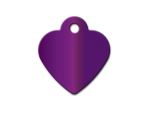 ID Tag - Heart Small Purple