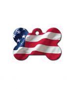 ID Tag - Bone Painted USA Flag