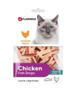 Flamingo Hapki Chicken & Fish Strips Cat Treats 85g