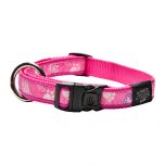 Rogz Pink Paw Dog Collar
