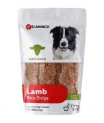 Flamingo Hapki Snacks Lamb & Rice Strips Dog Treats 85g