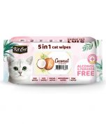 Kit Cat 5-in-1 Cat Wipes Coconut Scented