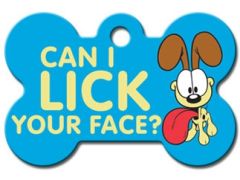 ID Tag Bone Large Garfield Lick Your Face 