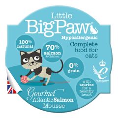Little Big Paw Gourmet Atlantic Salmon Mousse Wet Cat Food 85g