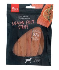 Pets Unlimited Salmon Filet Strips Large Dog Treats 150g