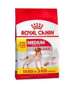 Royal Canin Medium Adult Dry Dog Food 15 + 3 Kg