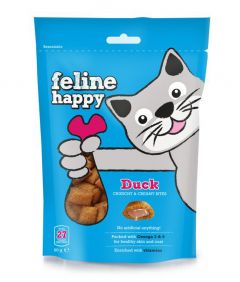 Feline Happy Duck Crunchy & Creamy Cat Treats 60g