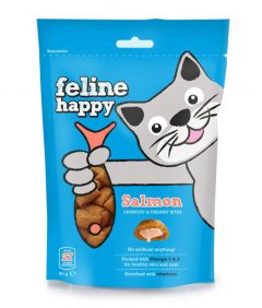 Feline Happy Salmon Crunchy & Creamy Cat Treats 60g