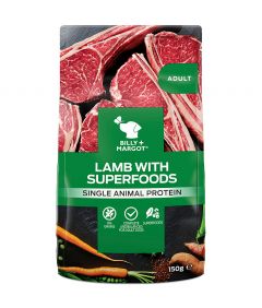 Billy & Margot Adult Lamb with Superfoods Pouched Wet Dog Food