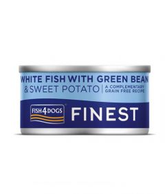 Fish4Dogs Finest White Fish with Green Bean & Sweet Potato Adult Wet Dog Food 85g
