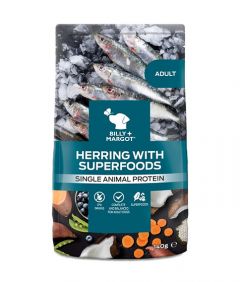 Billy & Margot Herring with Superfoods Adult Wet Dog Food 140g Pouch