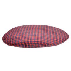 Flamingo Cushion Luna Checked Dog Bed Red