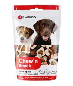 Flamingo Chew'n Snack Soft Training Mix Dog Treats 150g