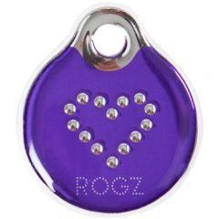 Rogz Purple Chrome ID Tag