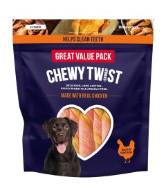 Rosewood Chewy Twist Chicken Dog Treats Value Pack