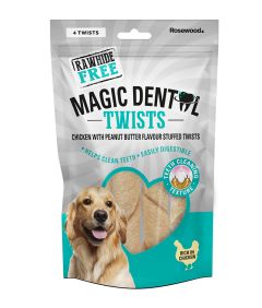 Rosewood Magic Dental Twists Chicken Dog Treats 120g