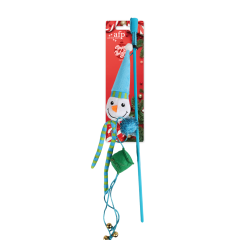 All For Paws Happy Holidays Snow Man Cat Wand Toy