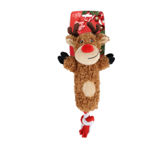 All For Paws Merry Tug & Fetch Reindeer Dog Toy