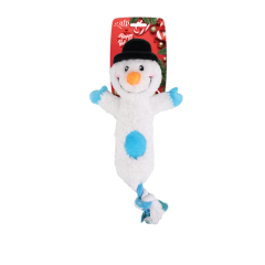 All For Paws Merry Tug & Fetch Snowman Dog Toy