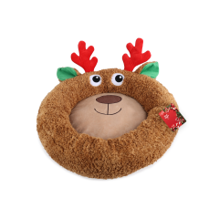 All For Paws Merry Comfortable Reindeer Cat Bed