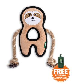 Beco Pets Rough & Tough Sloth Recycled Dog Toy