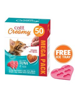 Catit Creamy Tuna Lickable Cat Treats 50 Tubes Mega Pack 