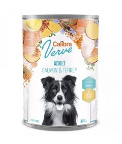 Calibra Verve Grain Free Salmon & Turkey Adult Wet Dog Food 400g
