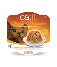 Catit Chicken Dinner with Tasty Beef & Pumpkin Wet Cat Food 80g
