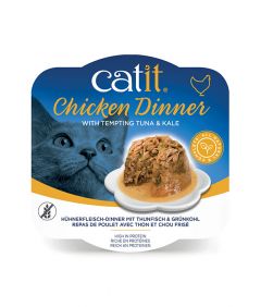 Catit Chicken Dinner with Tempting Tuna & Kale Wet Cat Food 80g