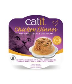 Catit Chicken Dinner with Tender Tilapia & Green Beans Wet Cat Food 80g
