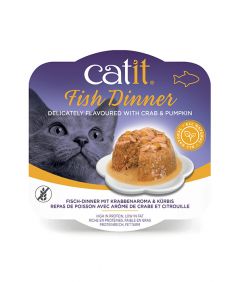 Catit Fish Dinner Flavoured with Crab & Pumpkin Wet Cat Food 80g