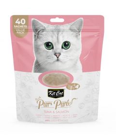 Kit Cat Purr Puree Tuna & Salmon Cat Treats 40x15g Value Pack 