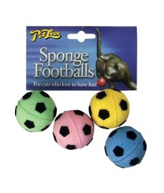 PetLove Sponge Footballs Cat Toy