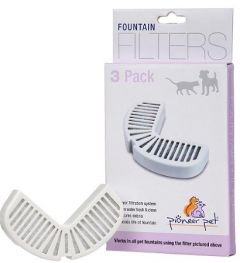 Pioneer Pet Replacement Filters for Ceramic & Stainless Steel Fountains, 3 pack