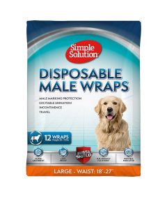 Simple Solution Disposable Male Dog Wraps 12pcs