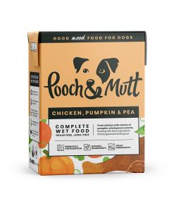 Pooch & Mutt Chicken, Pumpkin & Pea Complete Wet Dog Food 375g