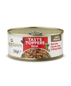 Applaws Taste Toppers Stew Beef with Vegetables Wet Dog Food 156g Tin